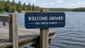 Custom boat name dock sign