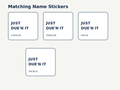 Matching name stickers