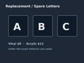 Replacement spare letters