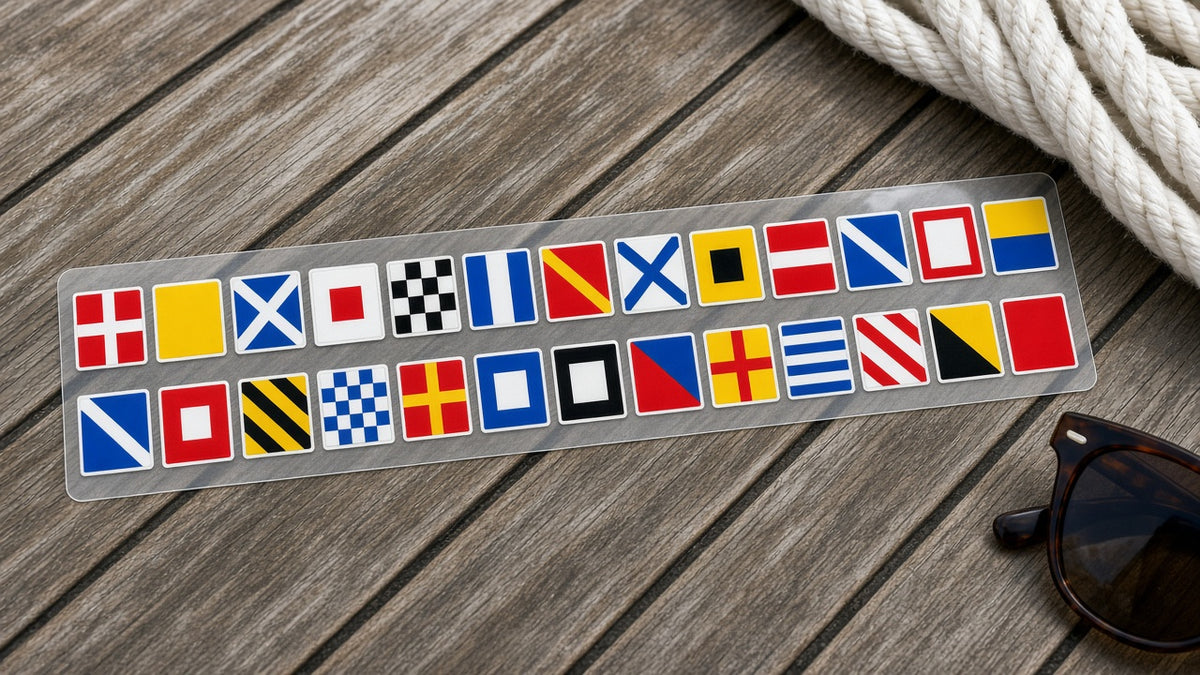 Signal flag alphabet decal sheet