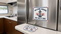 Welcome Aboard magnet and keepsake stickers
